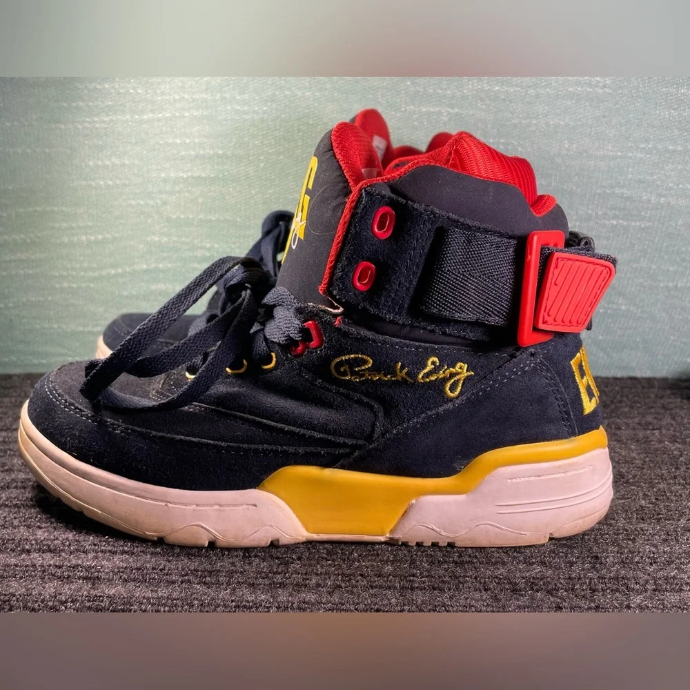 Patrick Ewing 33 Hi Snow Beach 1EW90128-433 Blue Red Yellow & White Size 6 - Picture 5 of 10